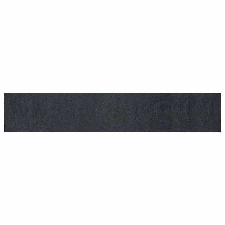 Tappeto da area vidaXL in juta color grigio antracite, L 80 cm x P 400 cm