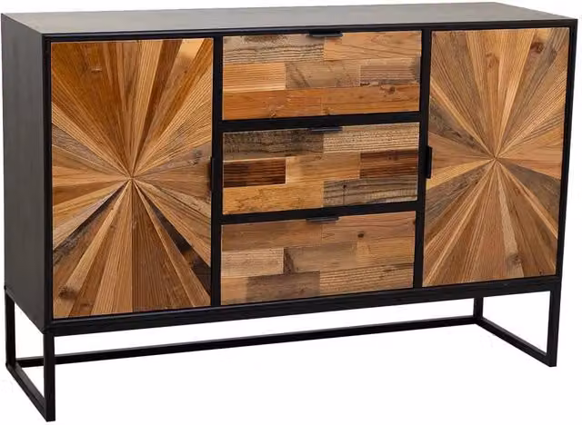 Credenza in legno marrone 120x38x78h cm