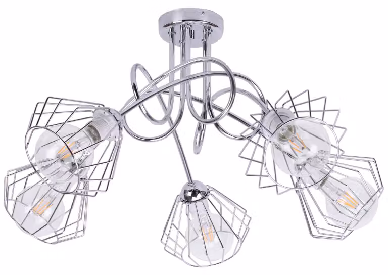 Lampada a sospensione Loft Edison in filo metallico retrò