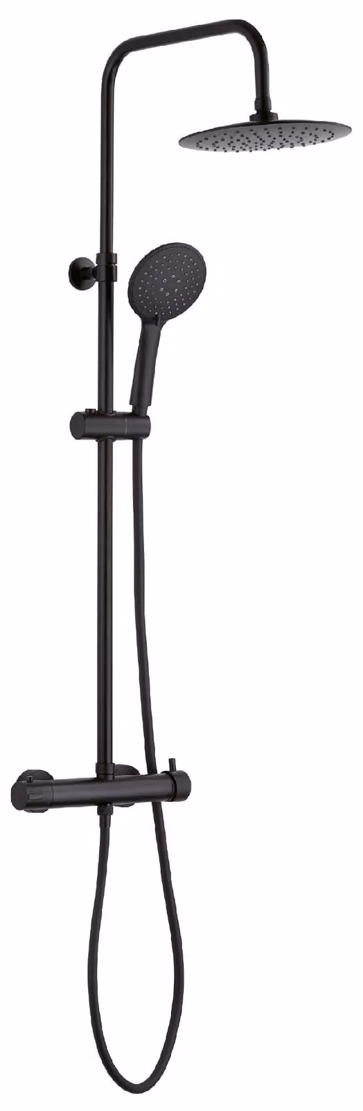 Sbarra doccia estendibile Star plus 01, nero opaco, 80-140 cm