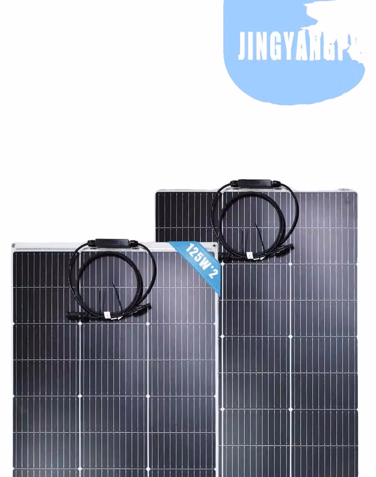 Pannello solare, design flessibile, elevata efficienza di conversione, 2 pezzi da 125 W