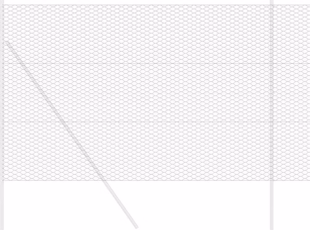 Recinzione Esagonale Grigio 1,6 x 50 m PVC
