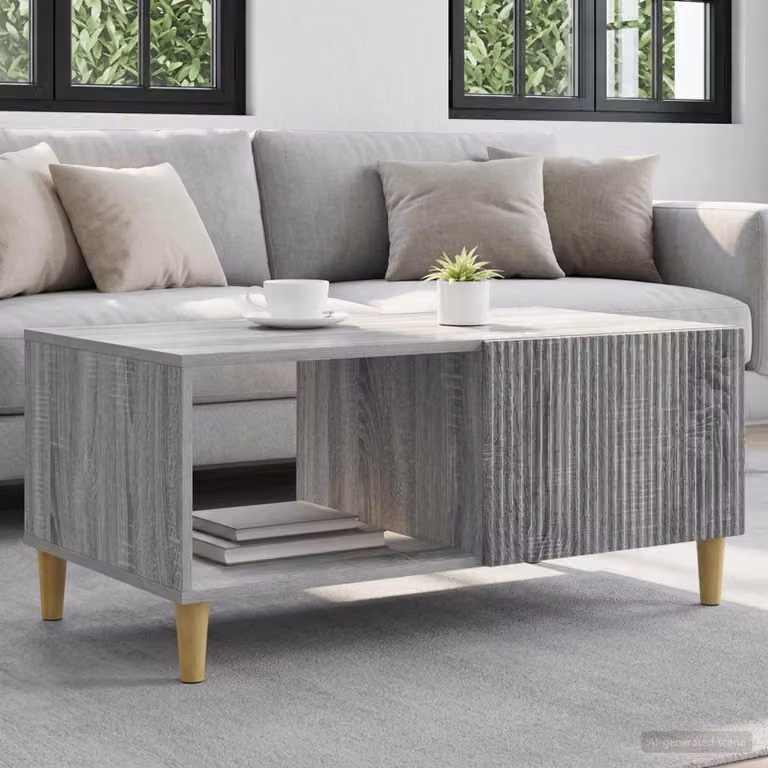 Maison Exclusive - Tavolino Sonoma grigio, 90 x 50 x 40 cm, realizzato in legno composito