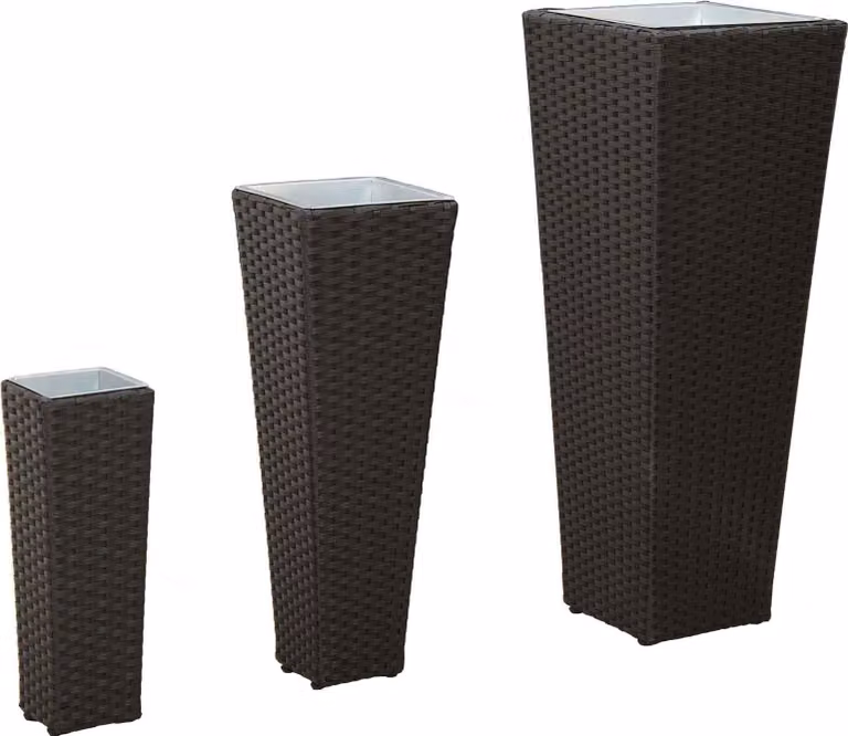 Set da esterno 3 pcs Nero Metallo