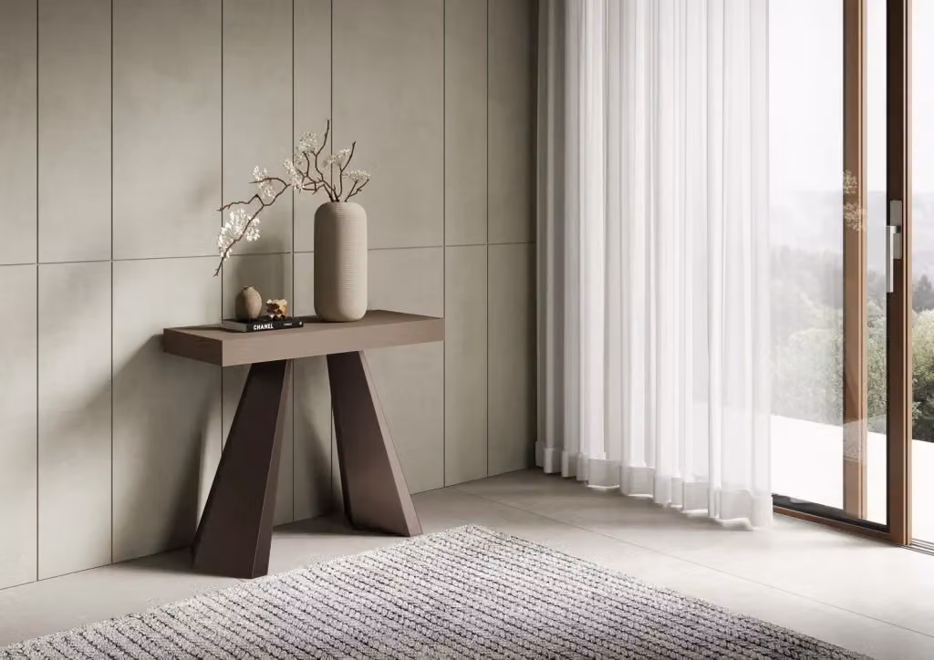 Consolle allungabile Itamoby Dianthus Small colore beige con telaio Orso L/P/H: 90 x 40 x 77 cm, estensibile fino a 196 cm – 2