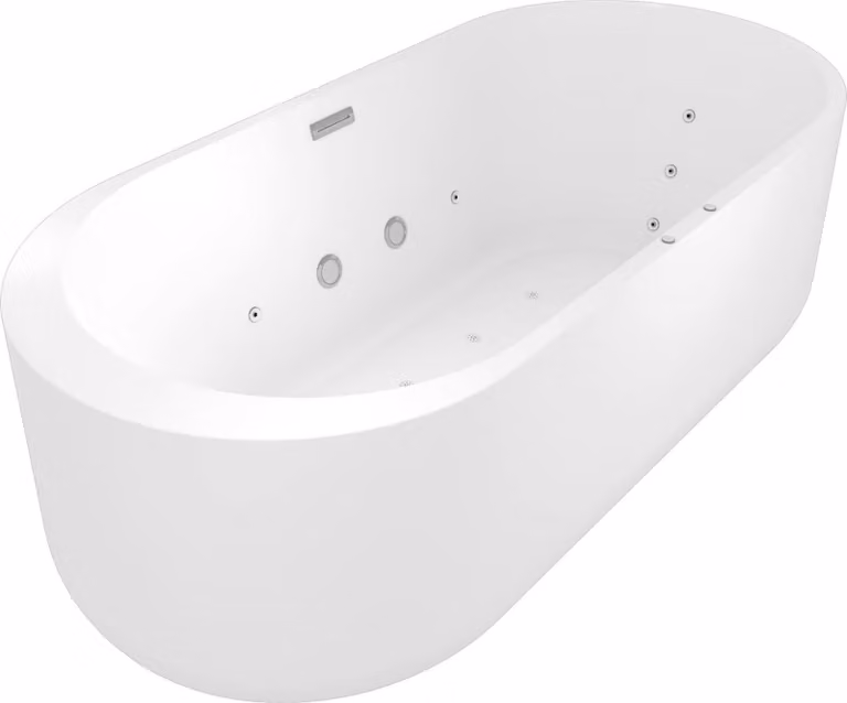 vasca da bagno autoportante F26 170x80cm con idromassaggio aria e acqua