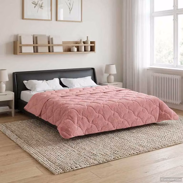vidaXL Piumone Invernale Rosa Traspirante in Microfibra L/P: 200 x 220 cm