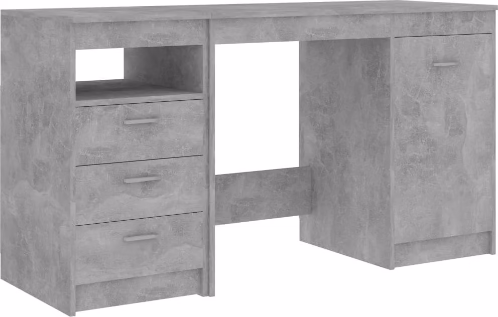 Scrivania Grigio Cemento 140x50x76 cm in Truciolato