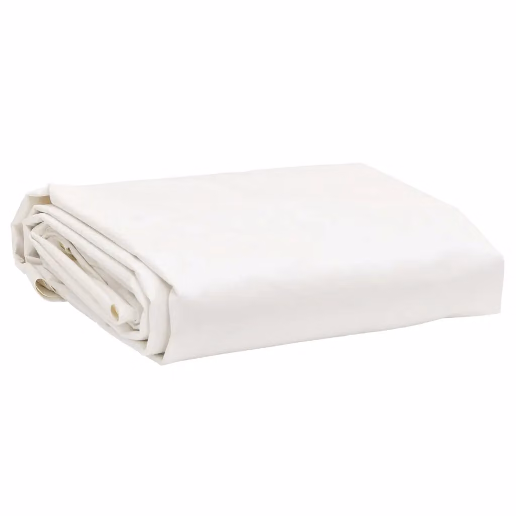 Telone in PVC bianco vidaXL 5x5 m