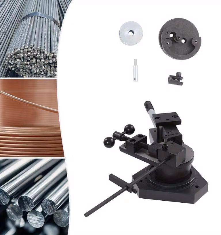 Curva a spirale in metallo con un raggio di azione di 360 gradi, maniglia ergonomica e base robusta