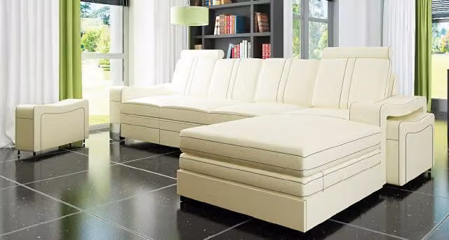 LEDERSOFA LEDERCOUCH LEDERECKSOFA WOHNLANDSCHAFT mit USB, GARNITUR SOFA XXL
