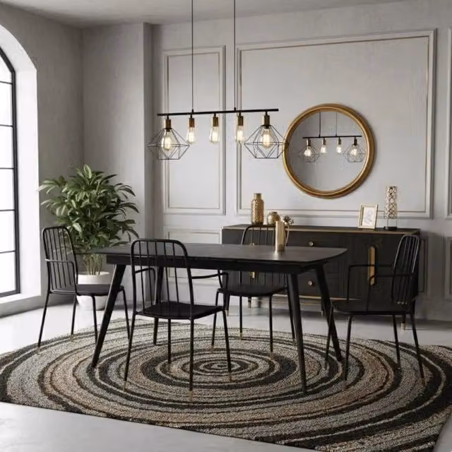 Tavolo da pranzo allungabile George Duzzle in ceramica effetto marmo nero, moderno e rettangolare, L/P: 140-200 x 90 cm, H: 76 cm