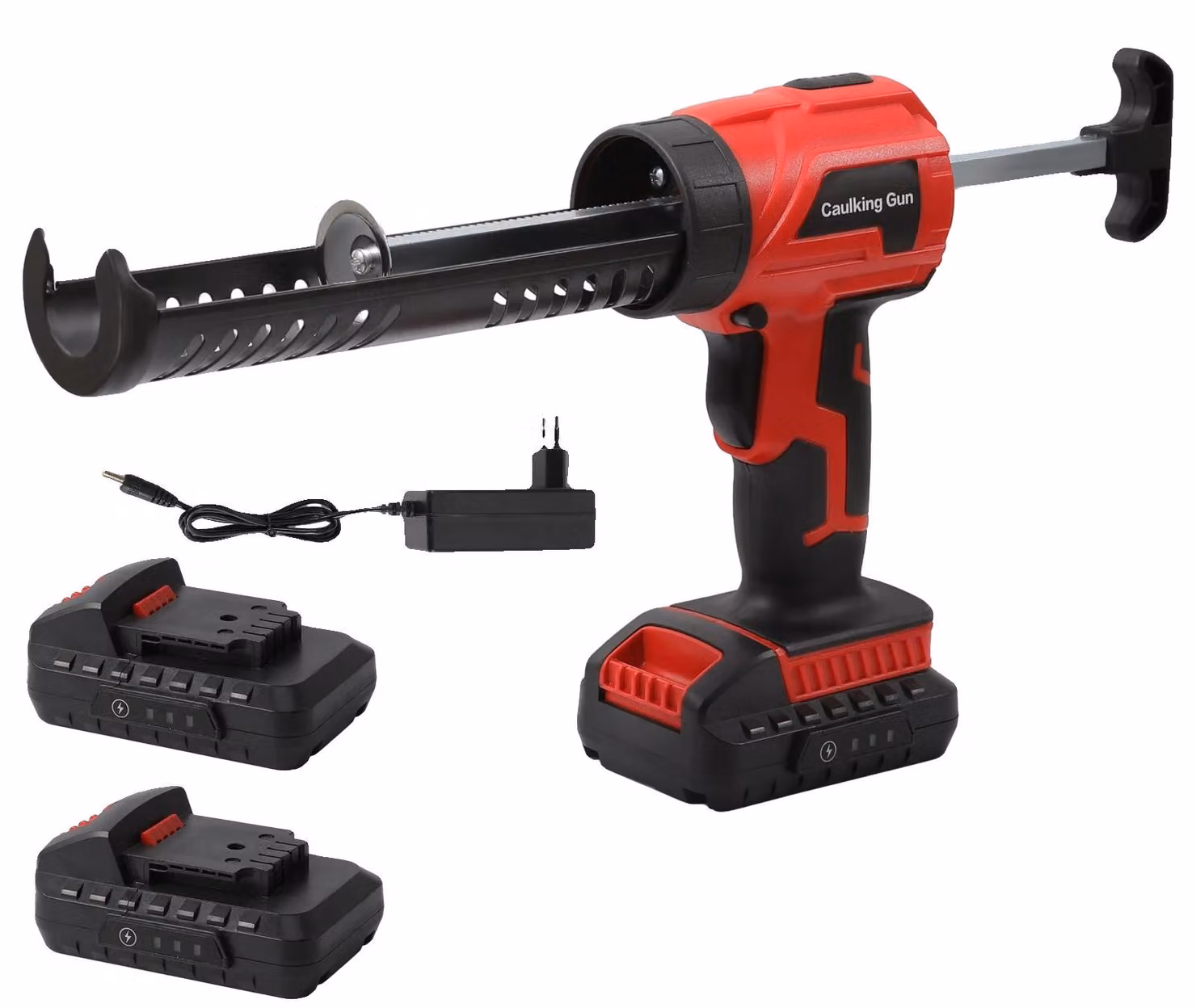 Pistola sigillante a batteria, regolabile su 4 livelli, pressione 300 kg, 2 batterie