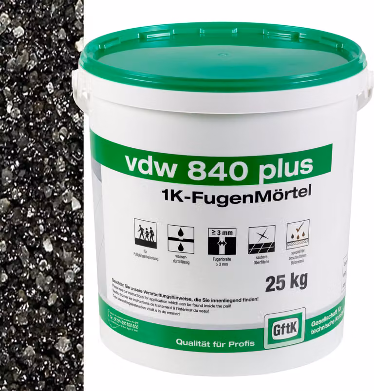 vdw 840 plus 1K-Fugenmörtel 25kg Basalt
