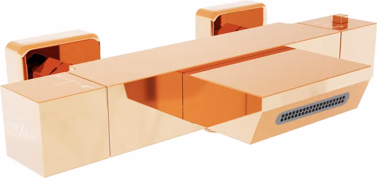 Mexen Cube rubinetto termostatico per vasca, oro rosa - 77360-60