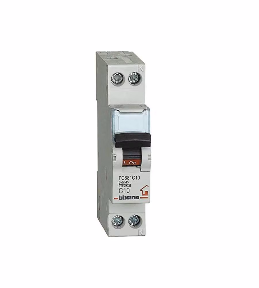 Interruttore magnetotermico 1P+N curva C10 BTDIN-RS