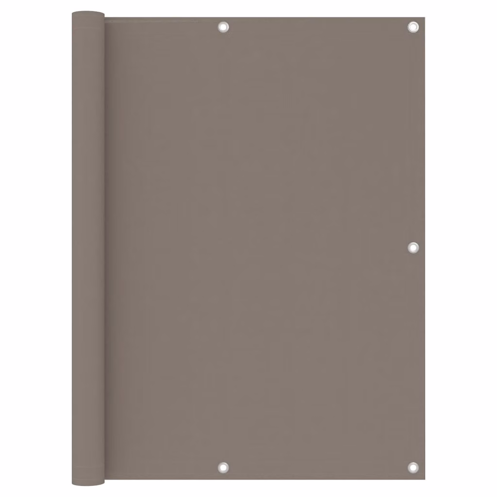 The Living Store Paravento per balcone Taupe 120x500 cm Tessuto Oxford
