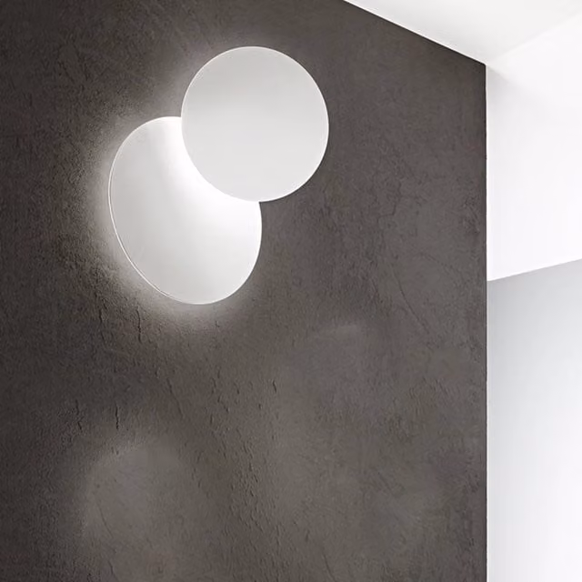 Applique Moderna Drum Perenz in Metallo Bianco Opaco con LED da 22W IP20