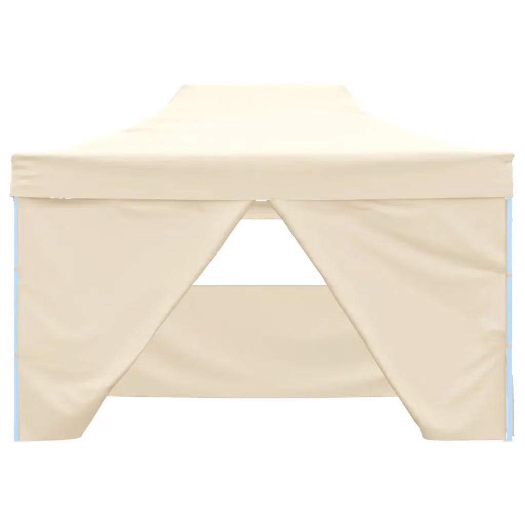 Gazebo Pieghevole con Pareti e Finestre vidaXL in Acciaio e PVC, Colore Antracite o Beige, L/P/H: 410 x 315 x 280 cm – 2
