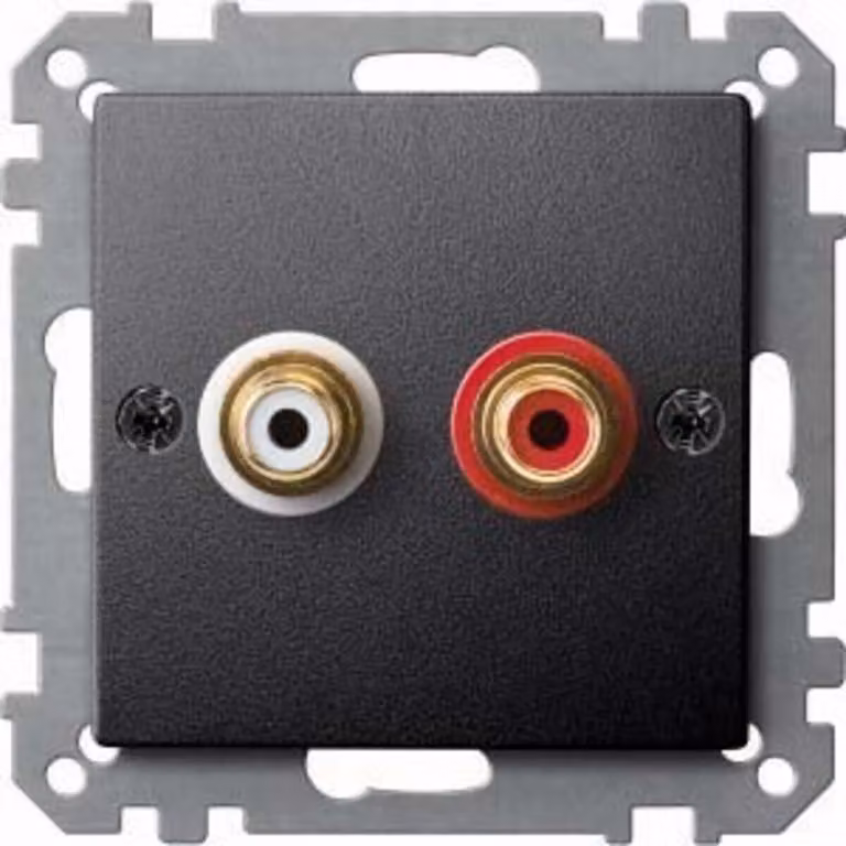 Presa per collegamento audio, antracite, Sistema M