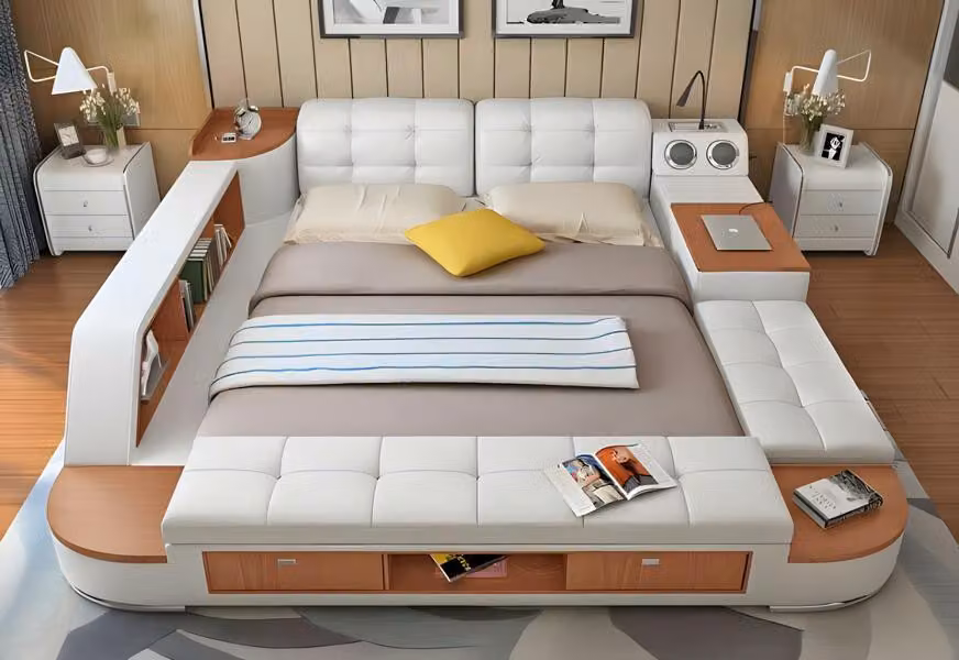 Multifunktion Betten Doppelbett Bett Schlafzimmer All in One Funktionsbett Sofa