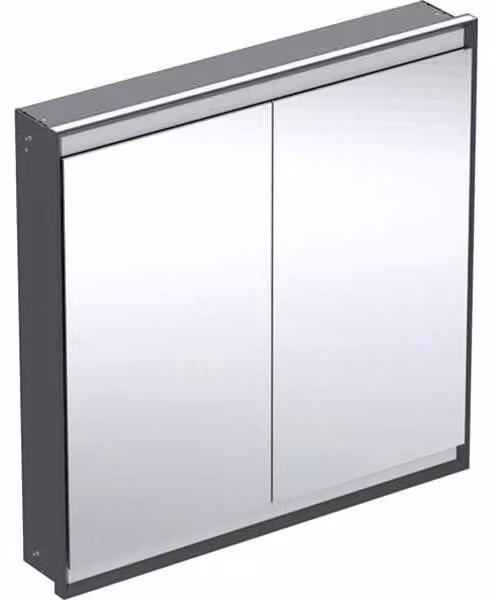 Geberit ONE armoire de toilette avec ComfortLight, 2 portes, montage encastré, 90x90x15cm, 505.803.00.7, 505.803.00.7