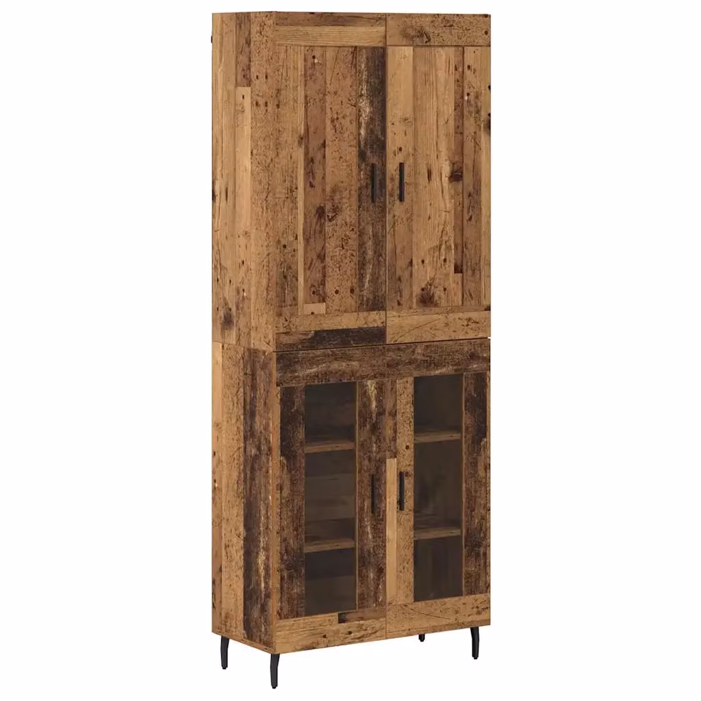 Set di 2 credenze vidaXL in legno effetto rovere marrone per soggiorno e sala da pranzo L/P/H: 69,5 x 34 x 180 cm – 2