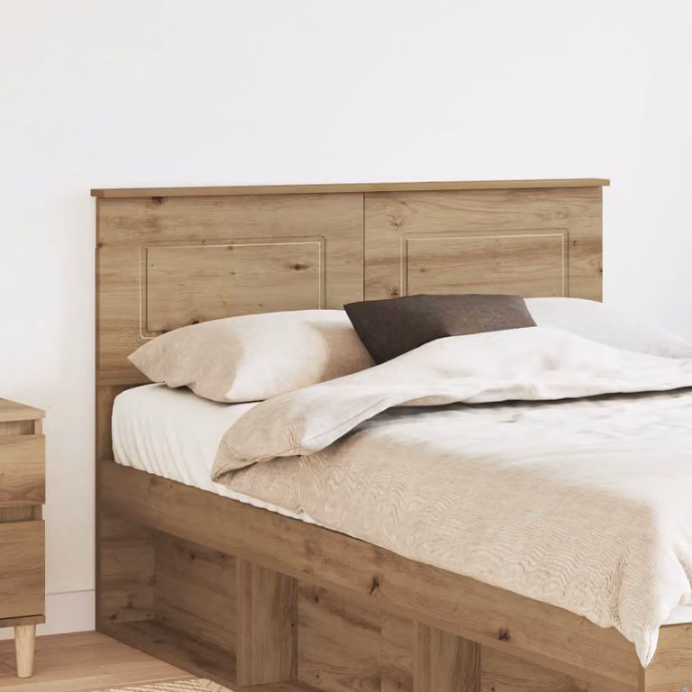 Testiera per letto vidaXL in legno ingegnerizzato Rovere, marrone, H 90 cm x L 138 cm x P 3 cm