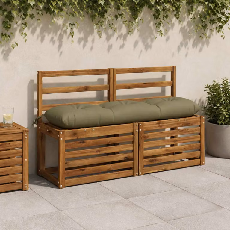 Cuscino per panchina vidaXL VIANEN in poliestere verde con fodera rimovibile e resistente ai raggi UV