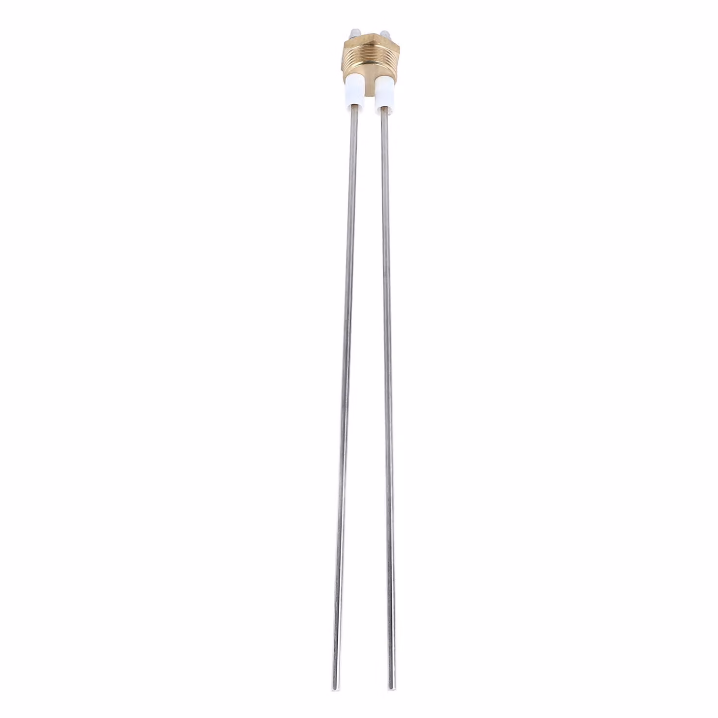 Sonda di livello dell'acqua con 2 pin, isolamento in PTFE, ottone, acciaio inossidabile, per livelli di liquido nella caldaia