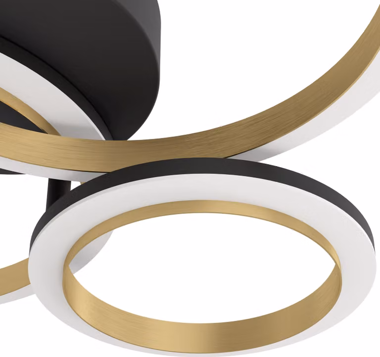 CALLIERA lampada da parete/soffitto Illuminazione - L49 x L44,5 x H11 cm - nero, ottone - IP20