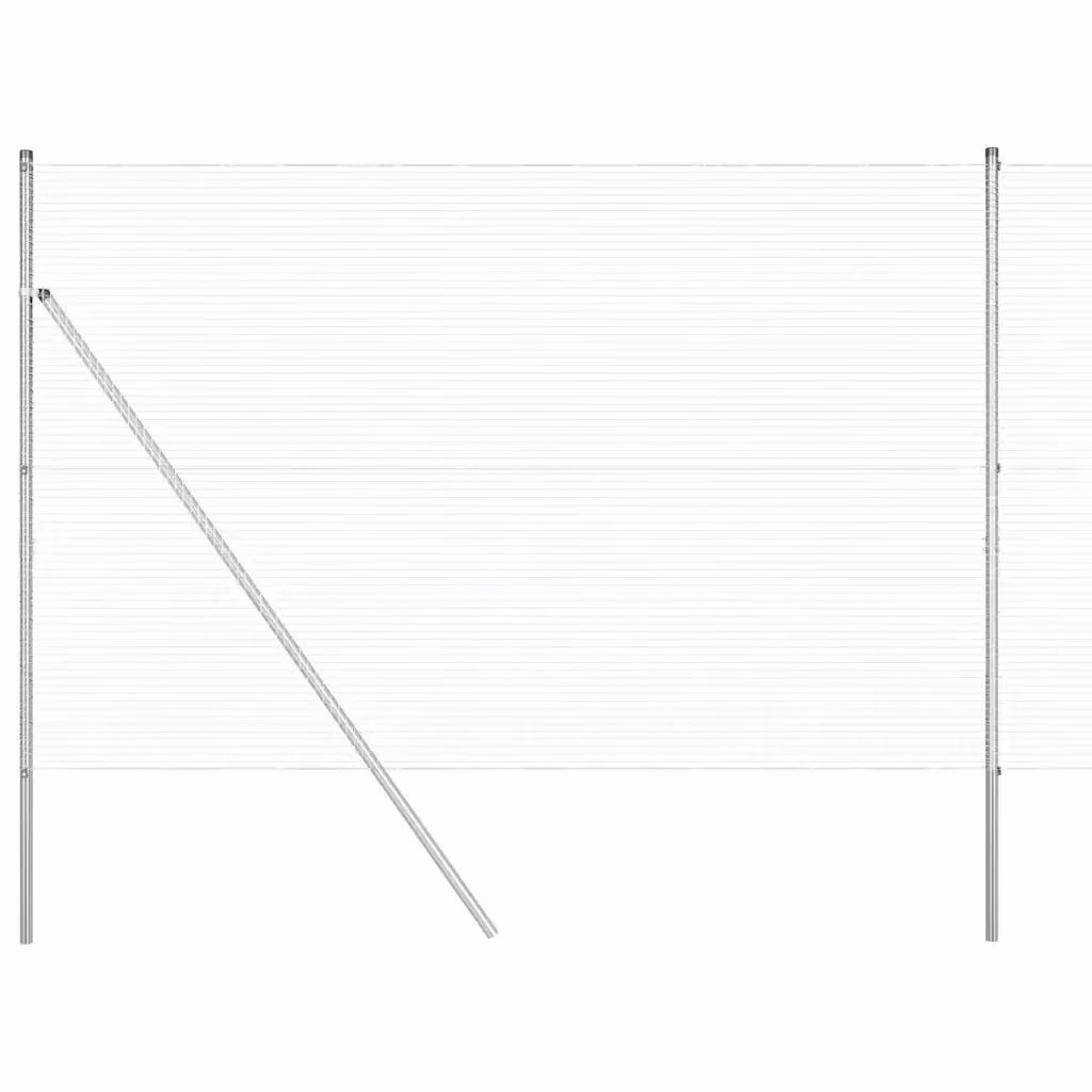 Recinzione a rete saldata vidaXL in acciaio zincato Argento, L: 150 cm, H: 50 cm – 2