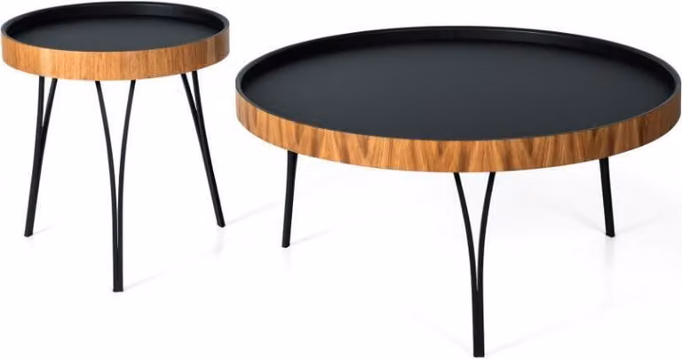 Couchtisch Schwarz Modern Wohnzimmertisch Tische 2x Designer Kaffeetisch