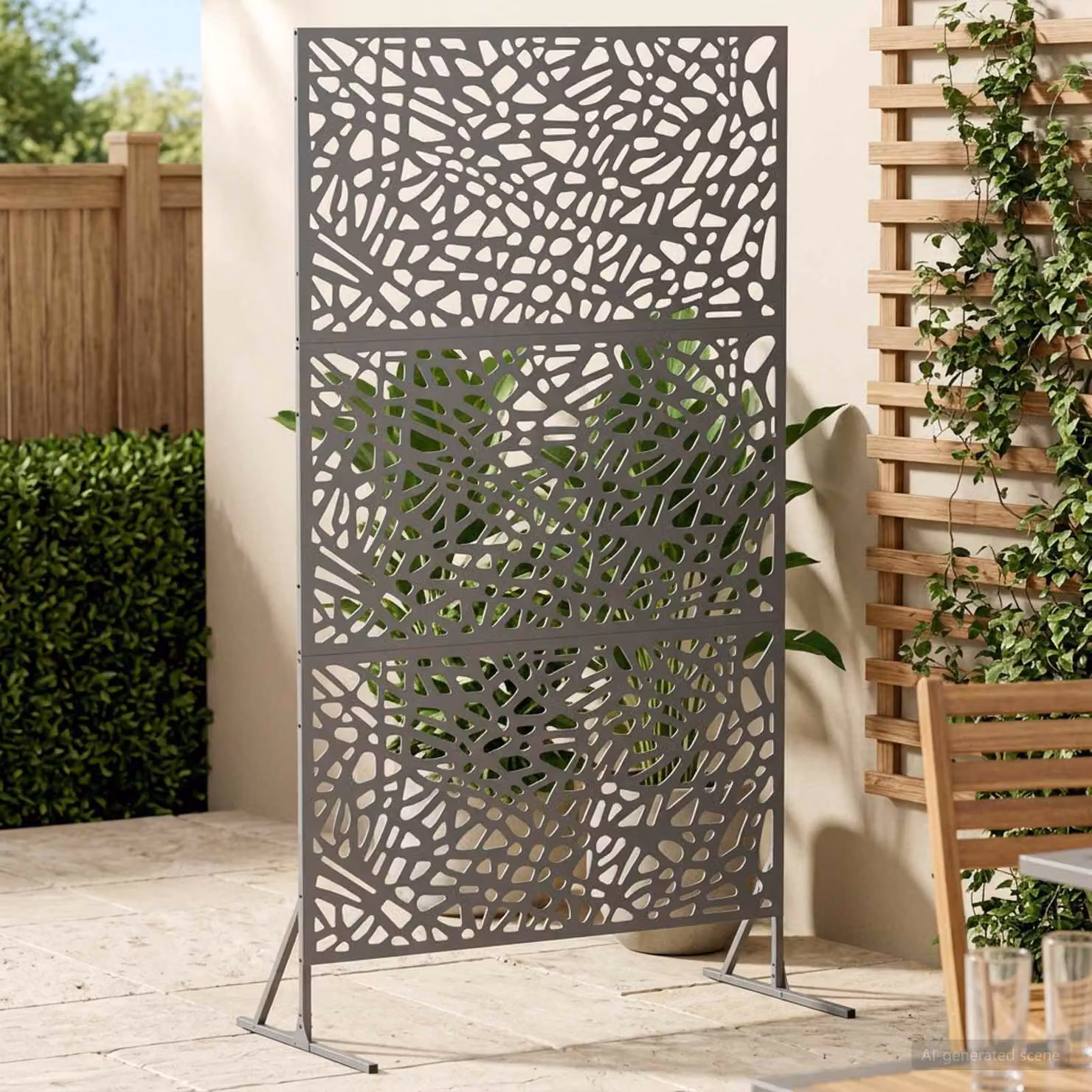 Paravent per Privacy vidaXL in Acciaio Antracite, L 100 x P 50 x H 180 cm