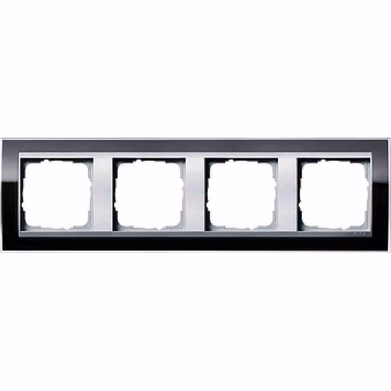 GIRA Telaio a 4 ingressi Event Clear, Standard 55, System 55 Black 0214736 (0214736)
