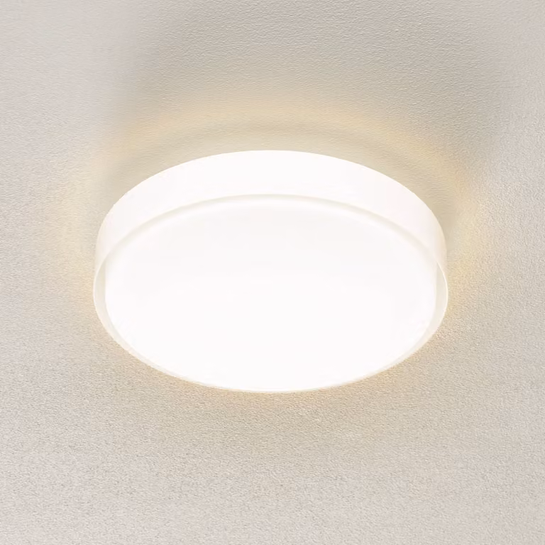 BEGA Plafoniera a LED 34278.1K3, dimmerabile, Bianco / Opale, Bagno, Metallo, Plafoniera LED