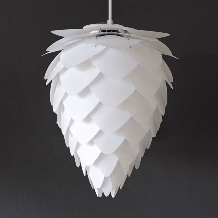 UMAGE Lampada a sospensione Conia, dimmerabile, Bianco / Opale, Soggiorno / Sala da pranzo, Plastica, Design, Lampada a sospensione