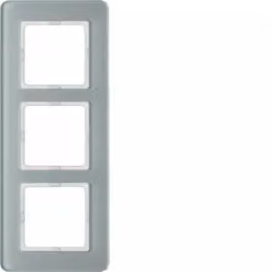 BERKER Q.7 Frame 3-gang 10136079 Vetro bianco polare