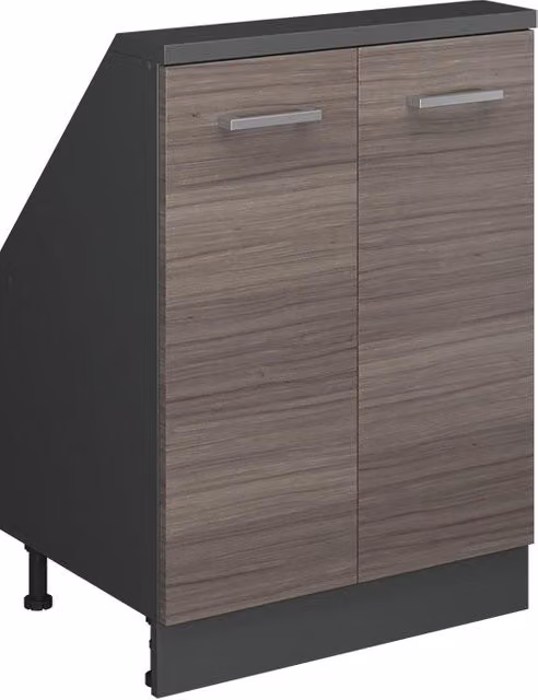 Mobile sottotetto Vicco Rion Grigio e Antracite con 2 ante e ripiani interni L/P/H: 83.8 x 60.0 x 46.0 cm