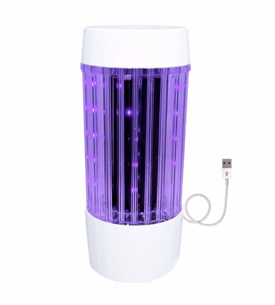 Sandokan Zanzariera Elettrica USB - Lampada Antizanzare Bianco 11x11x24 cm