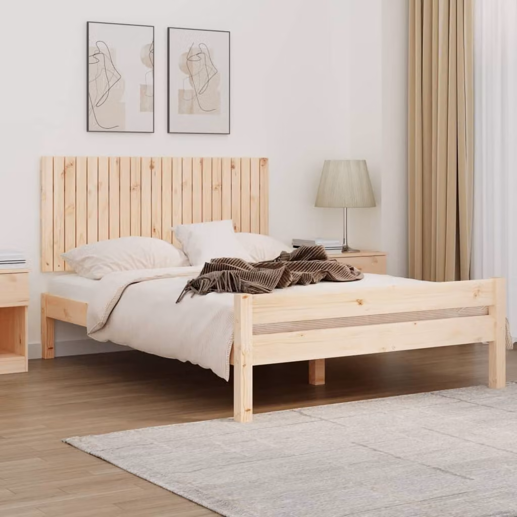 Testiera da parete vidaXL in legno massello di pino, L 140 cm x H 60 cm x P 3 cm