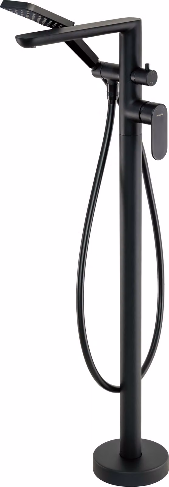 Freestanding bathtub mixer with shower set