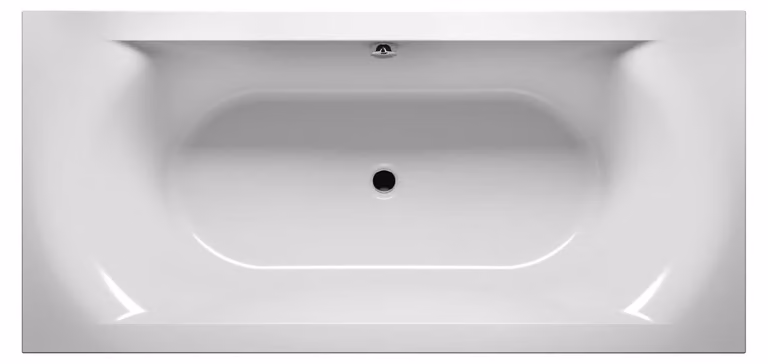 RIHO Linares Baignoires rectangulaires, à encastrer, 2 places, blanc satiné, B144001105, B144001105