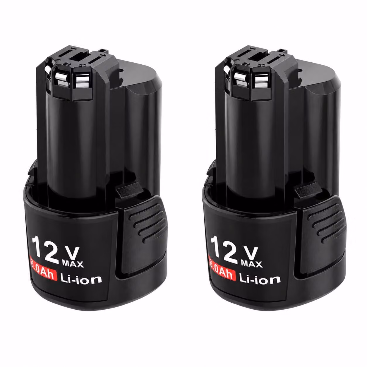 2 batterie di ricambio da 12V, 3,0Ah, agli ioni di litio, compatibili con il sistema di batterie Bosch Professional GBA 12V – confezione doppia di batterie per utensili con indicatore di carica a LED