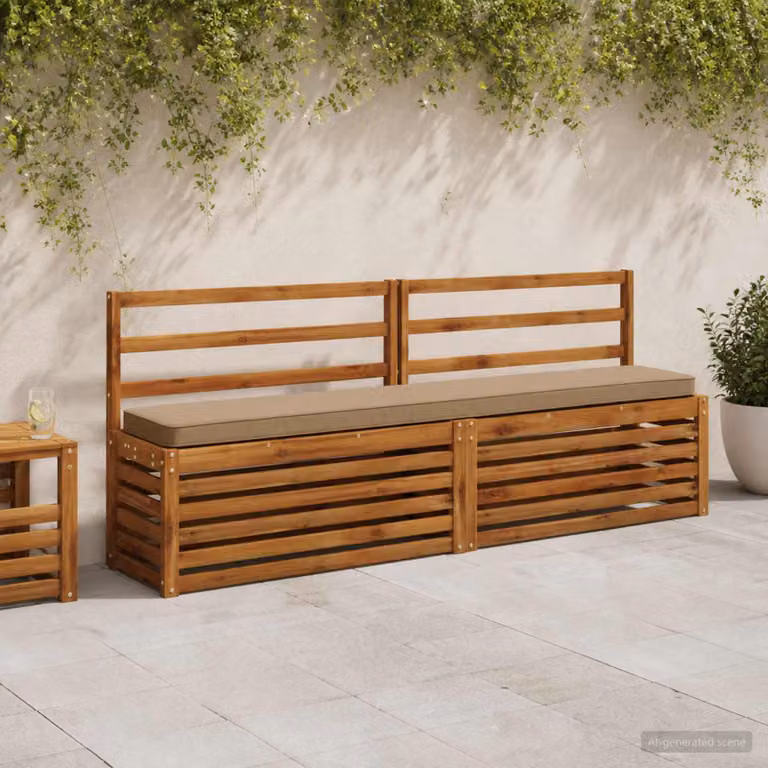 Cuscino per Panchina vidaXL VUGHT in Poliestere, Colore Tortora/Grigio, con Rivestimento Lavabile e Resistente ai Raggi UV