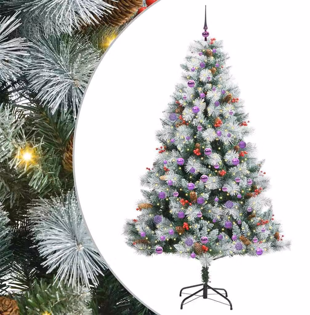 Albero di Natale artificiale, colore verde, altezza 210 cm