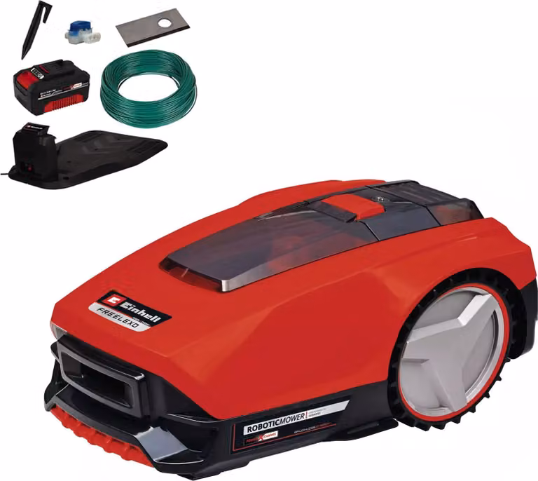 Einhell tosaerba robotizzato FREELEXO 550 18V 3 Ah Power X-Change kit di installazione caricabatteria per 550 m² 3413965