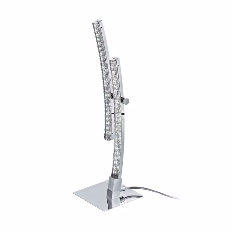 Eglo 96098 Pertini Lampada da tavolo LED 2x4,2W acciaio alluminio cromo