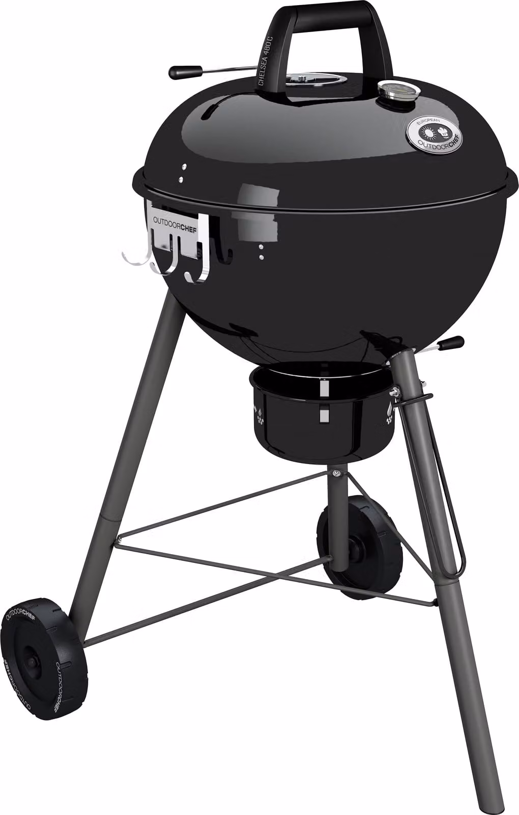 Barbecue a carbone Chelsea 480 C, nero