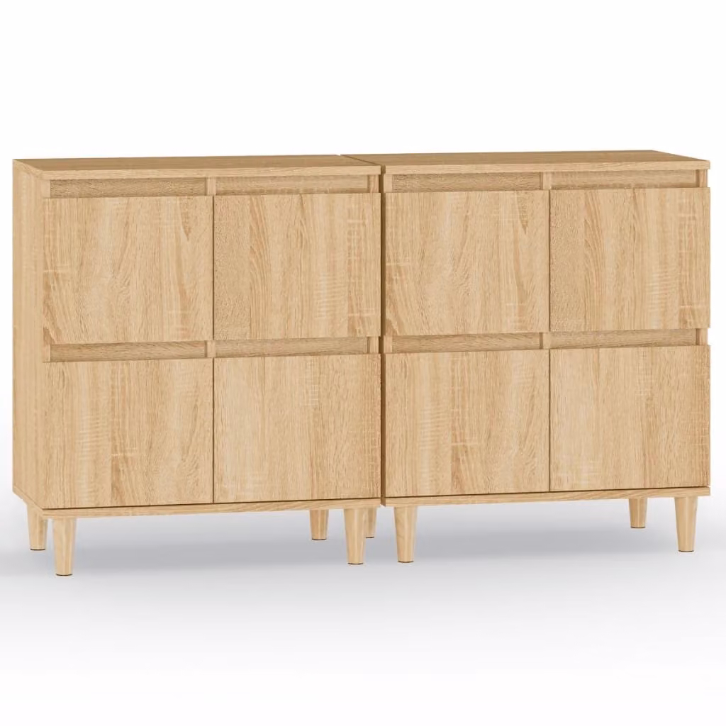Credenze 2pz Rovere Sonoma 60x35x70 cm in Legno Multistrato